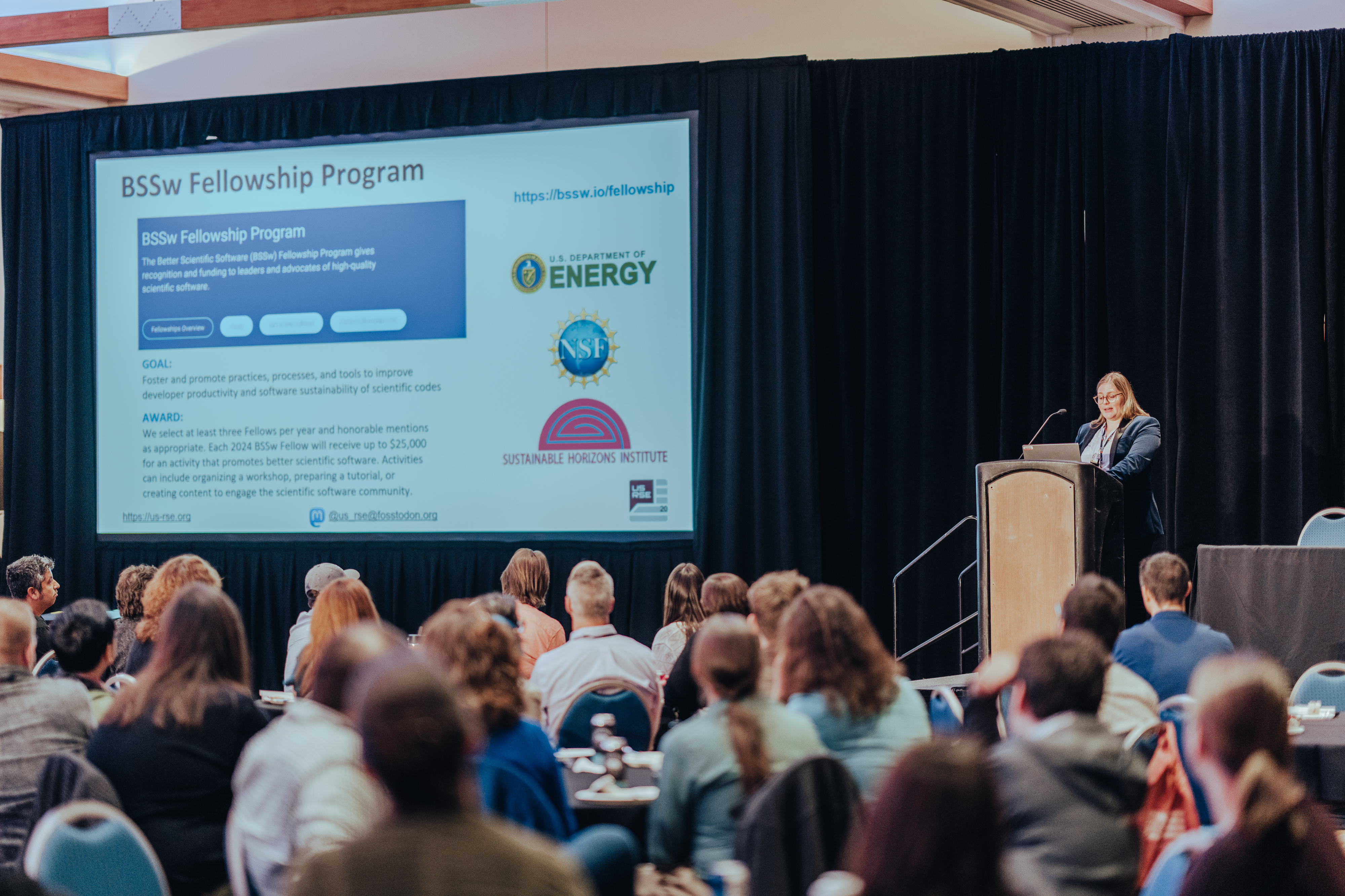 Photo from a previous US-RSE conference